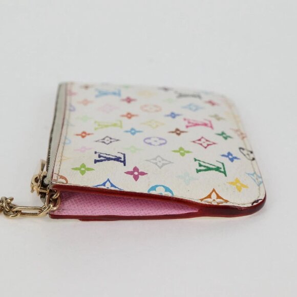 LOUIS VUITTON Monogram Multicolor Pochette Cles NM White M93734 LV Auth 132775V - Picture 3 of 12